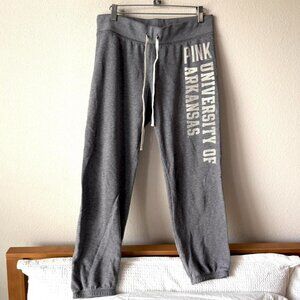 PINK Victoria's Secret University of Arkansas Gray Capri Sweatpants